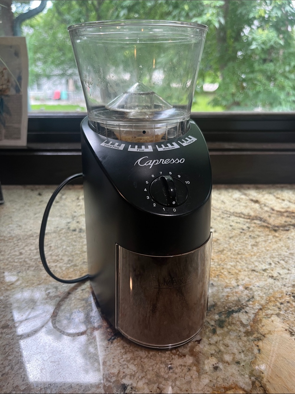 Capresso Black Electric Coffee Grinder - Black